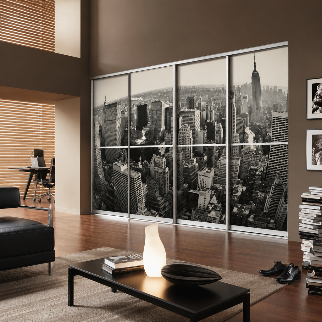 Встроенный шкаф купе в гостиную для двоих, SF9